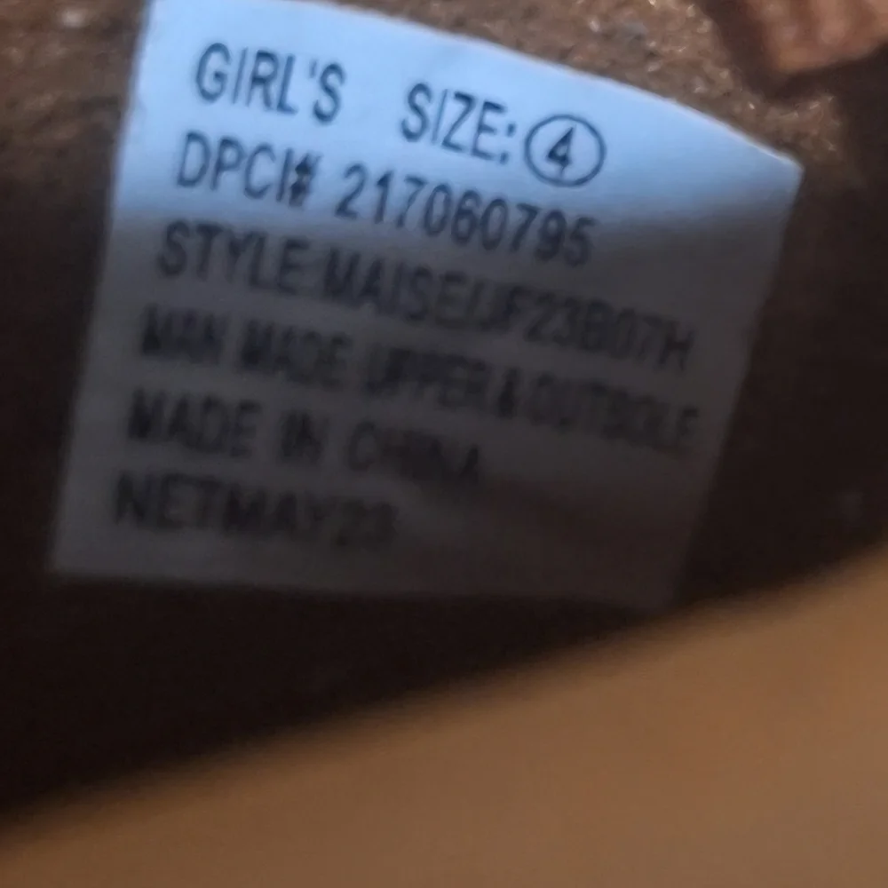 Carter's Simple Joys Fist Walker Tan Moccasin Fringe Shoes Sz. 4